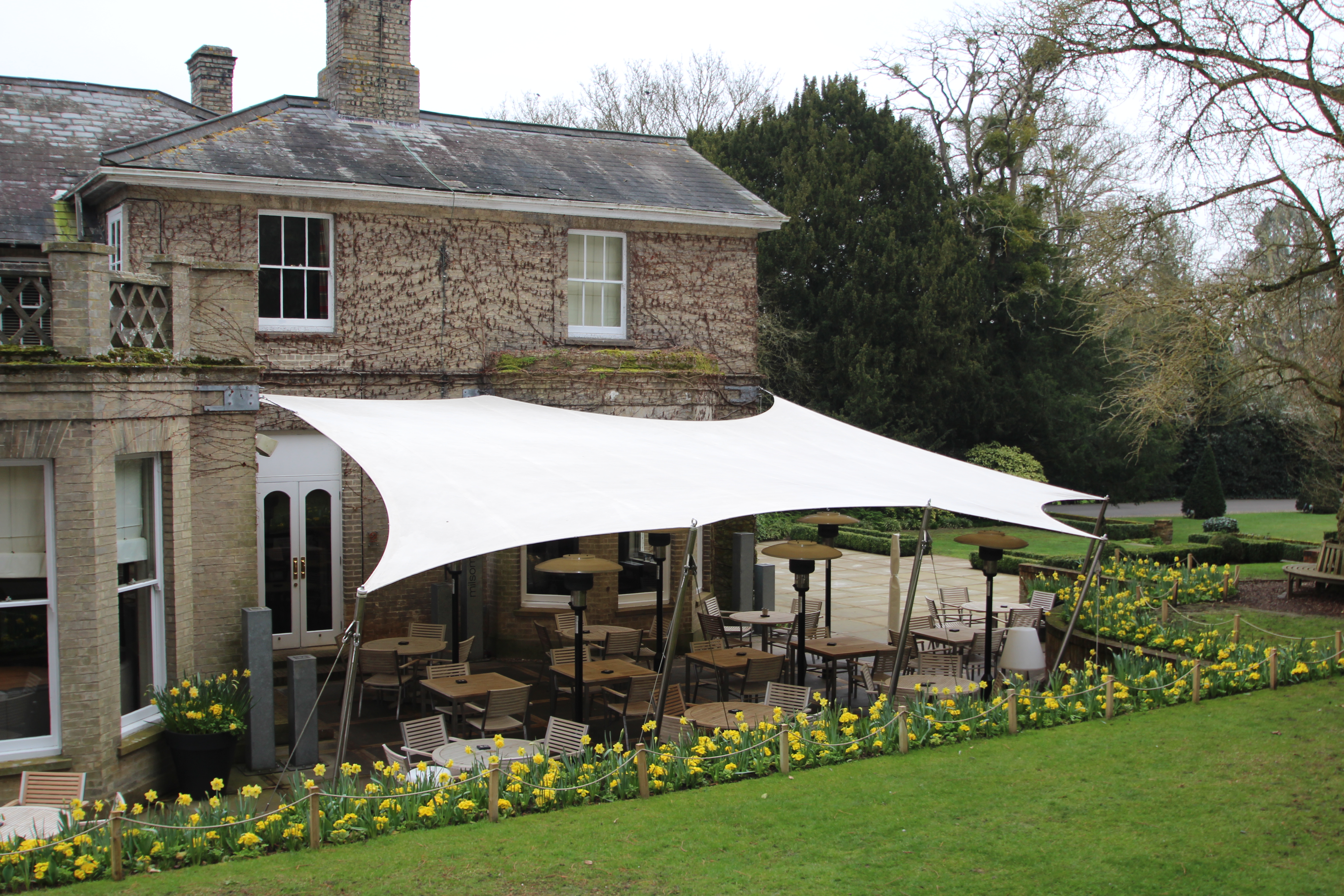 Three Tensile Awnings Installed